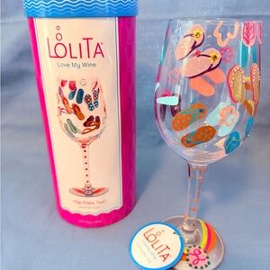 Lolita Flip Flops Wine Glass